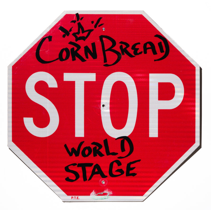 Cornbread World Stage Stop Sign