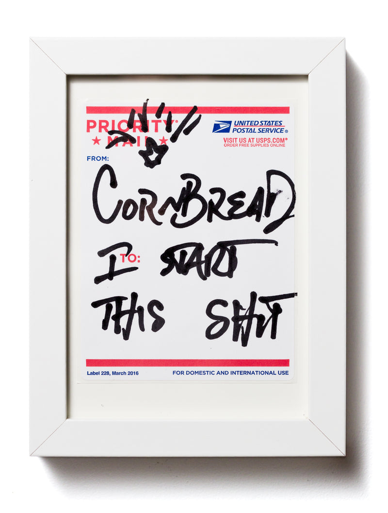 Postal Label Series: Cornbread I Start This Shit