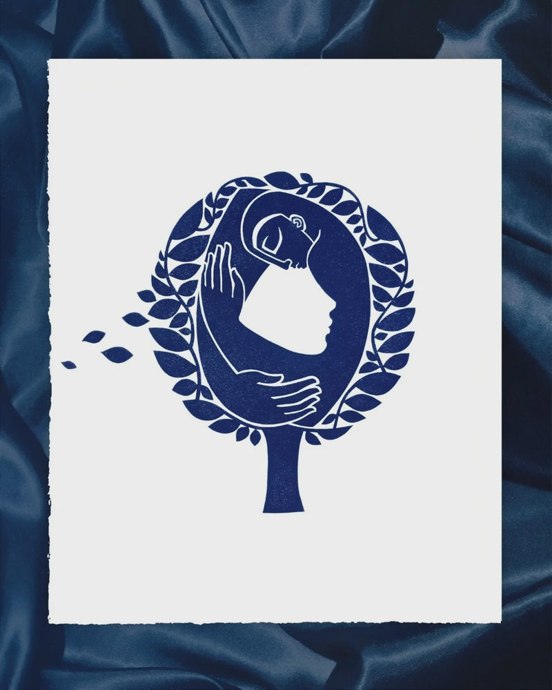EMPTY NEST (Blue on White)