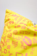 Pillow by Miriam Singer (yellow/white)