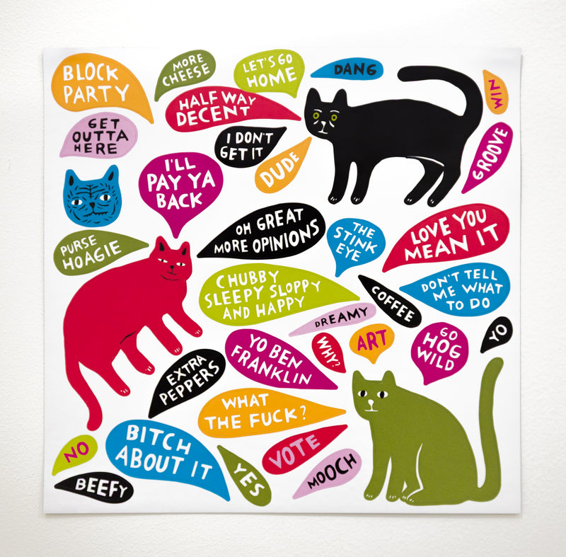 PRE-ORDER: “Cat Thoughts” Magnet Set by Martha Rich