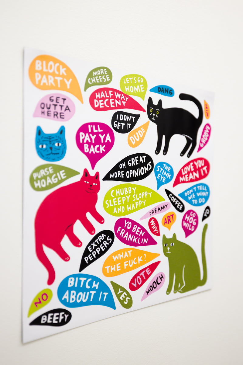 PRE-ORDER: “Cat Thoughts” Magnet Set by Martha Rich