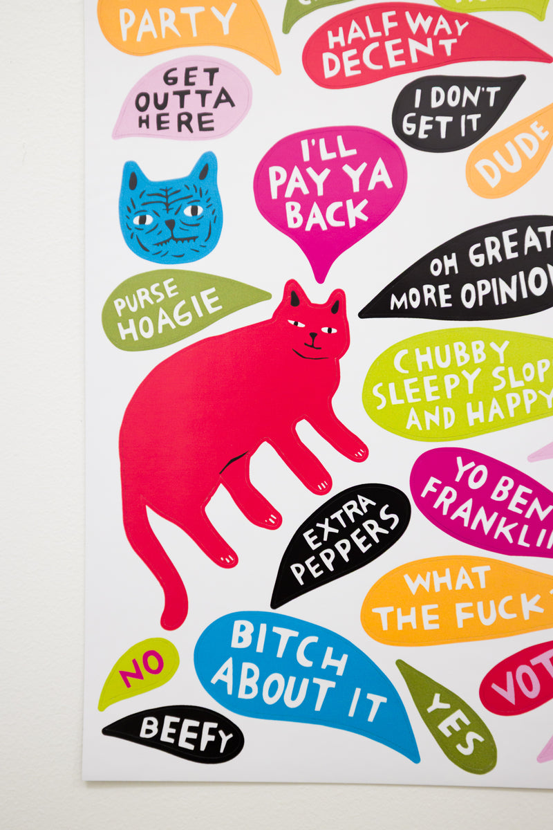PRE-ORDER: “Cat Thoughts” Magnet Set by Martha Rich