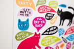 PRE-ORDER: “Cat Thoughts” Magnet Set by Martha Rich