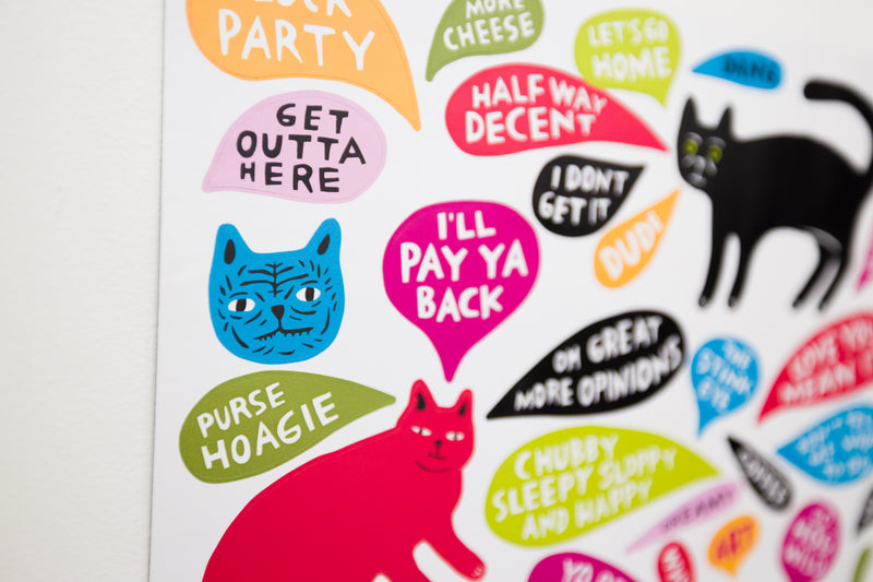 PRE-ORDER: “Cat Thoughts” Magnet Set by Martha Rich