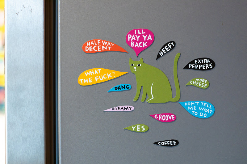 PRE-ORDER: “Cat Thoughts” Magnet Set by Martha Rich
