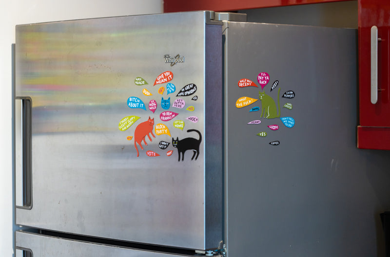 PRE-ORDER: “Cat Thoughts” Magnet Set by Martha Rich
