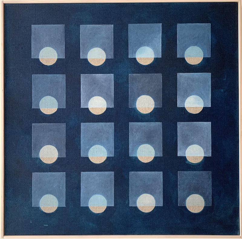 Winter Grid in Prussian Blue 6