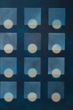 Winter Grid in Prussian Blue 6