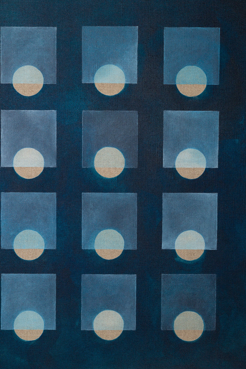 Winter Grid in Prussian Blue 6