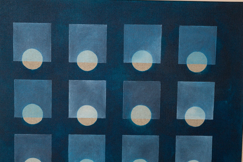 Winter Grid in Prussian Blue 6