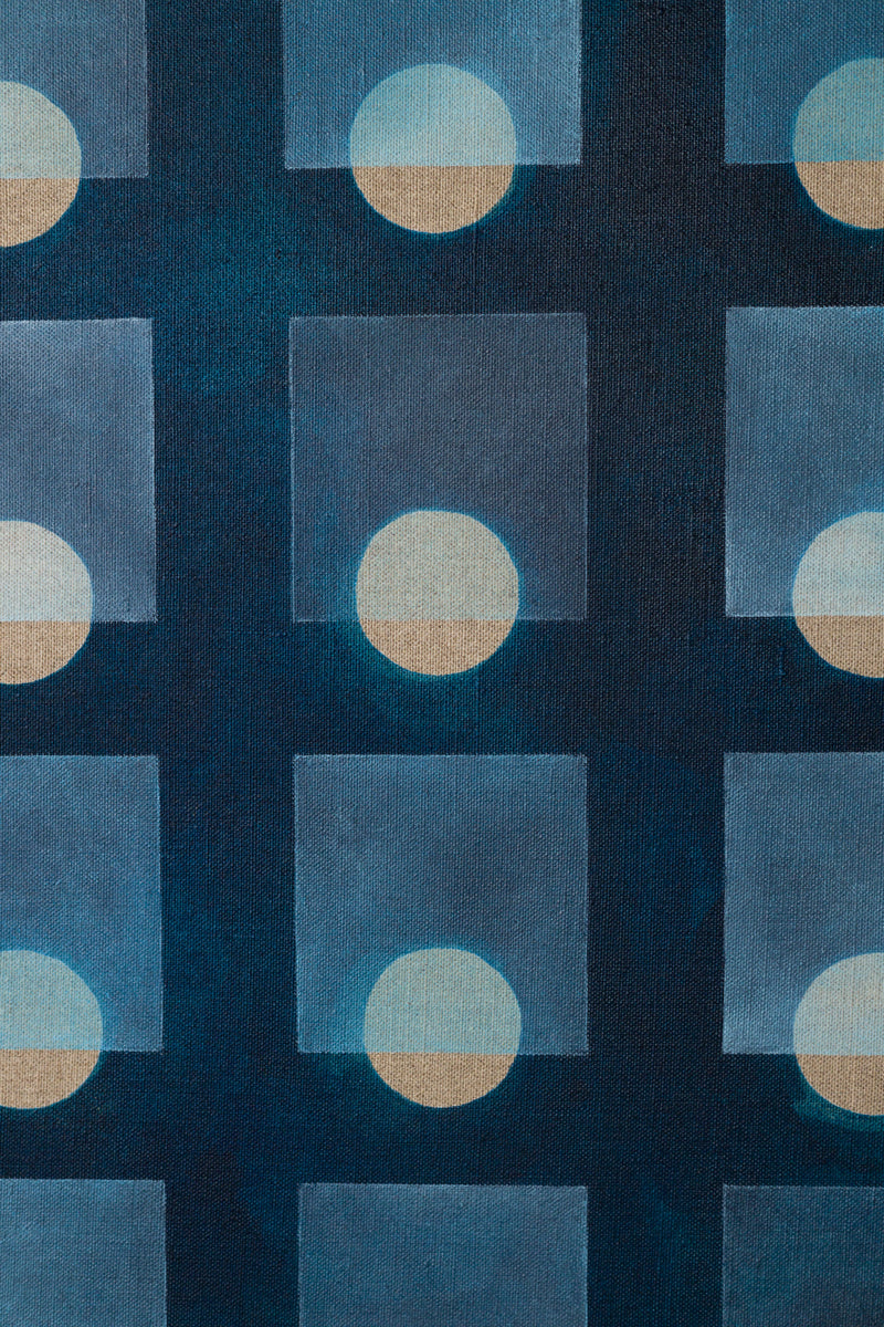 Winter Grid in Prussian Blue 6