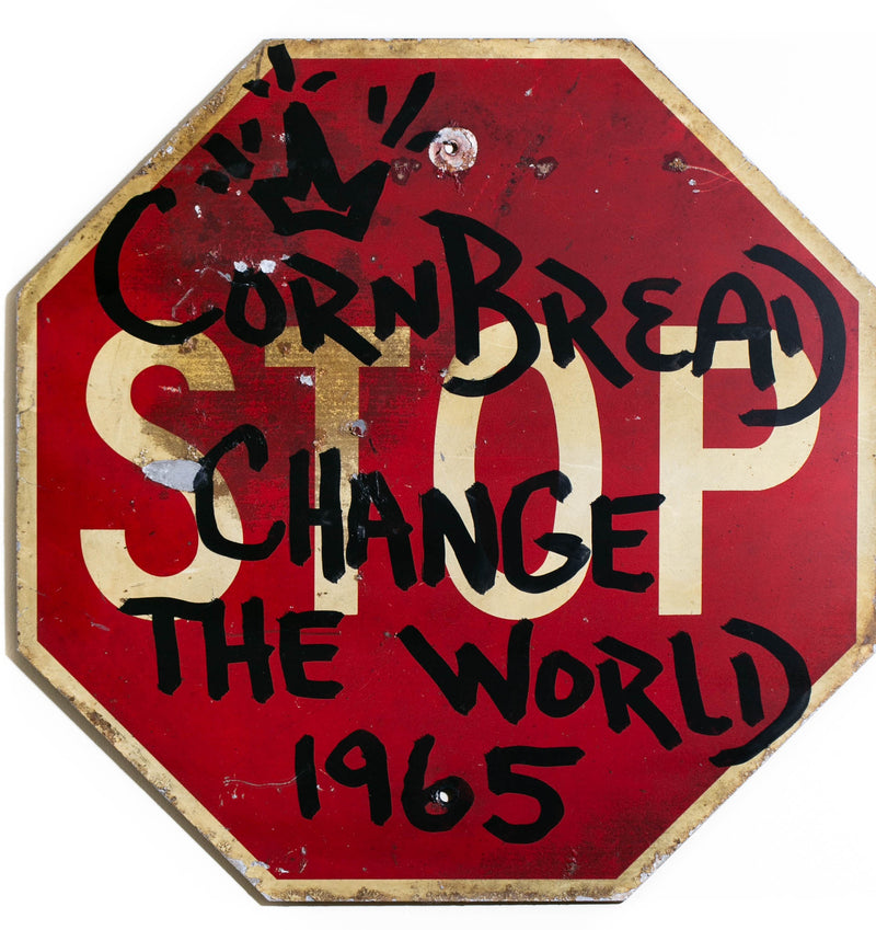 Cornbread Change The World Stop Sign