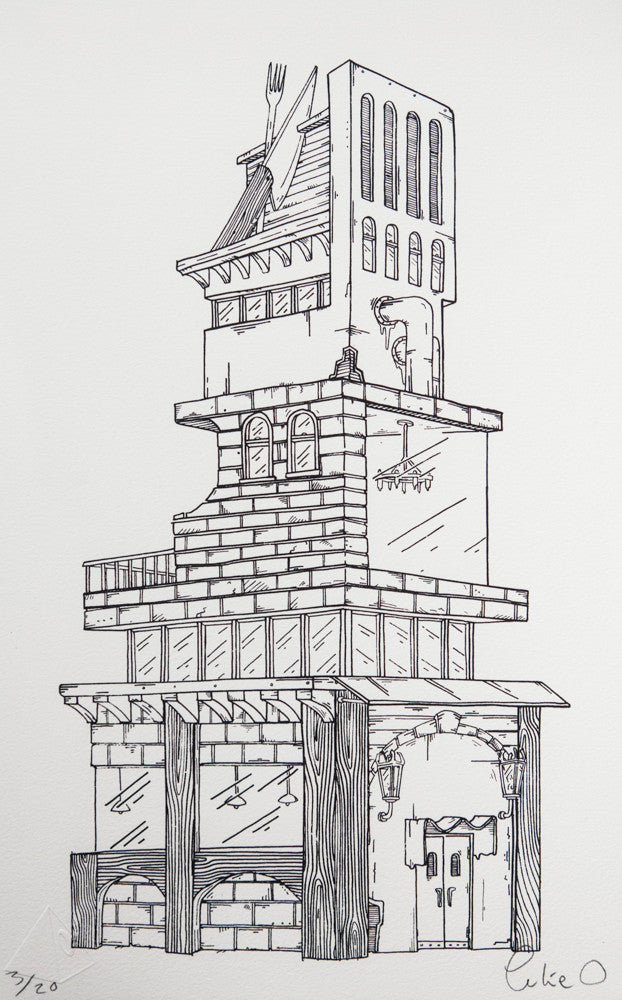 Golden Diner - Unframed
