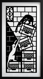 Alley Cats (framed print)