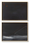 BLUE BAND RED SETTING (diptych)