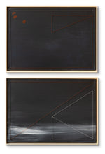 BLUE BAND RED SETTING (diptych)