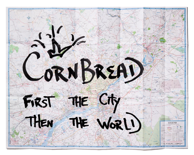 Cornbread First The City Then The World AAA Philadelphia Pennsylvania Map