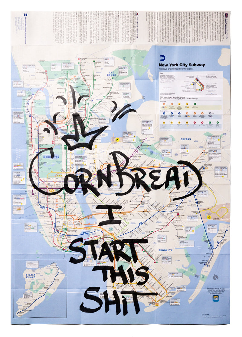 New York Subway Map: Cornbread I Start this Shit – Paradigm Gallery ...