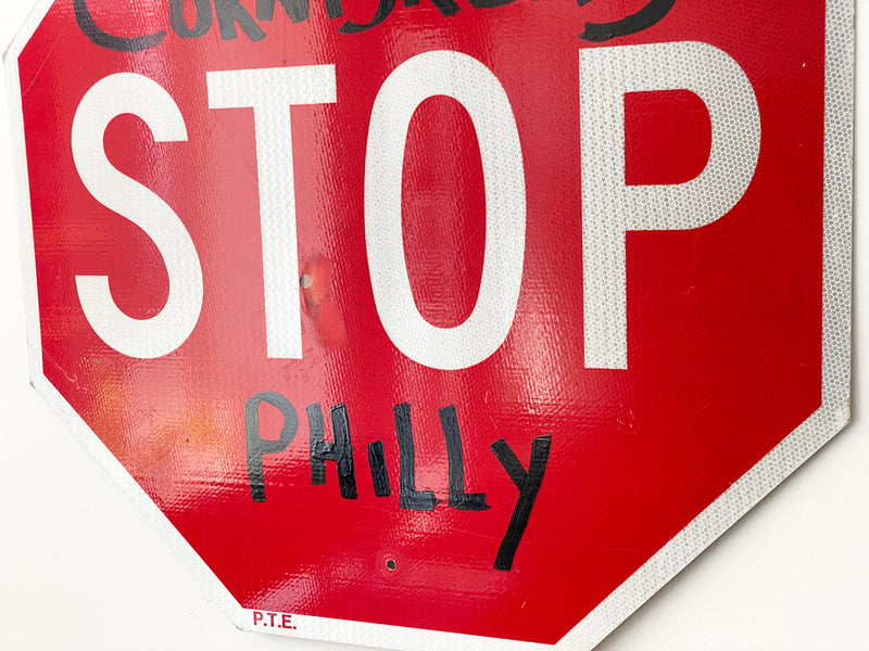 Cornbread Philly Stop Sign