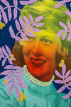 Untitled (Color Fade Woman with Lavender Vines and Golden Berries)
