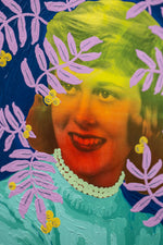 Untitled (Color Fade Woman with Lavender Vines and Golden Berries)