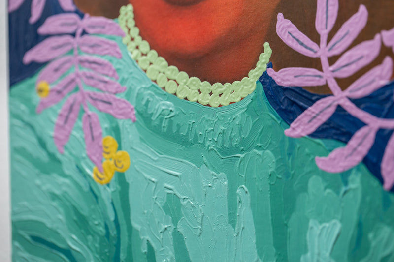 Untitled (Color Fade Woman with Lavender Vines and Golden Berries)
