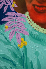 Untitled (Color Fade Woman with Lavender Vines and Golden Berries)