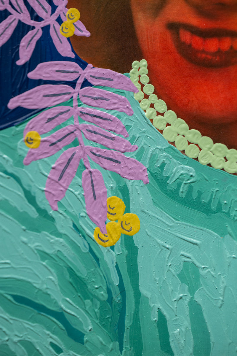 Untitled (Color Fade Woman with Lavender Vines and Golden Berries)