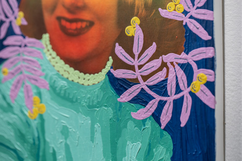 Untitled (Color Fade Woman with Lavender Vines and Golden Berries)