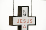 Jesus Saves (hanging sign red)