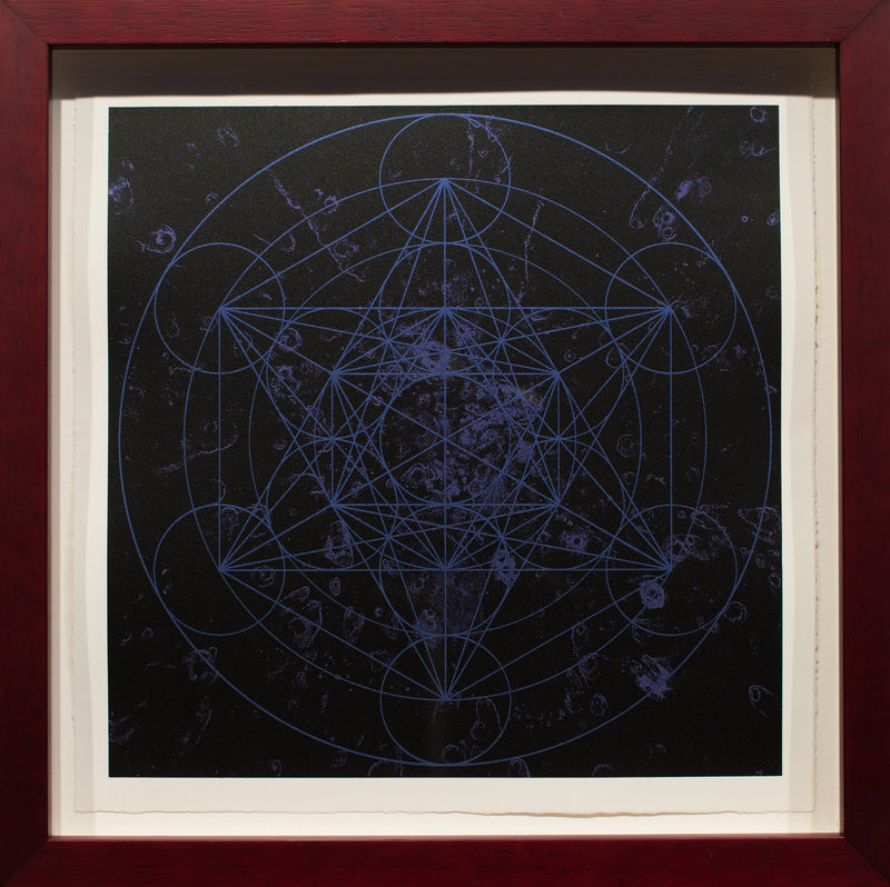 Metatrons Cube in Blue Indigo and Black