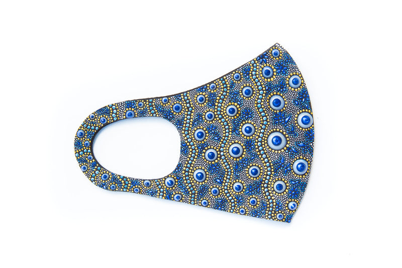 Royal Blue Porcelain Urchin Mask