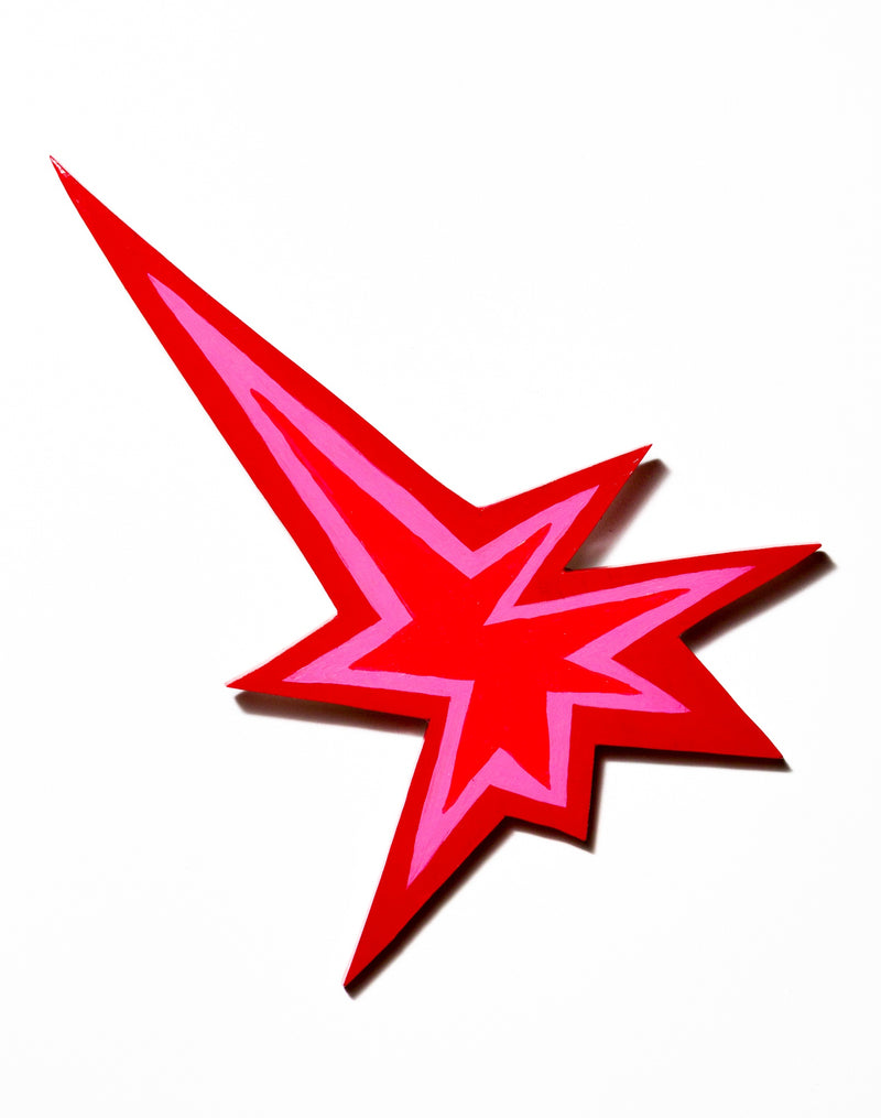 red & pink burst