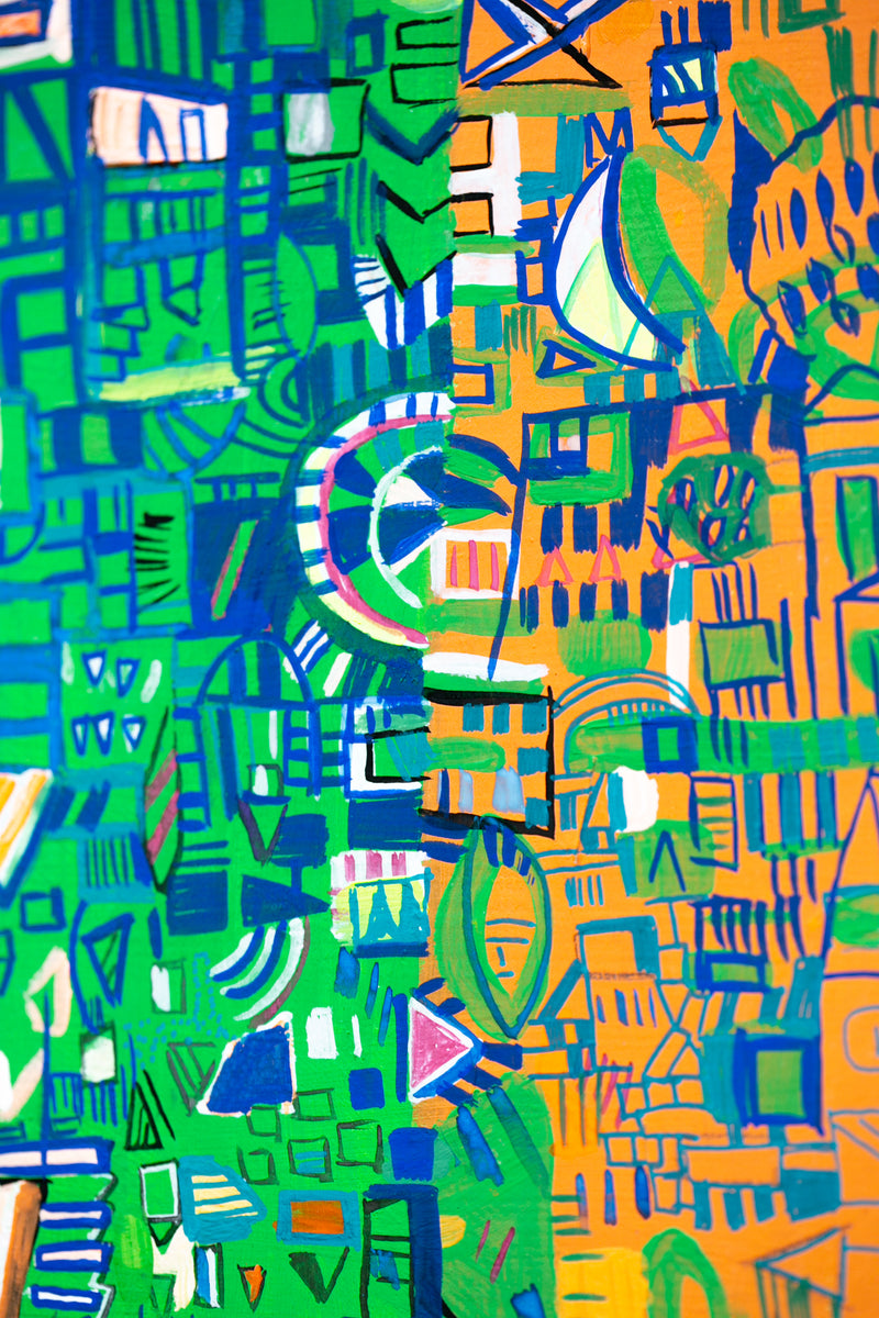 Green and Orange Map