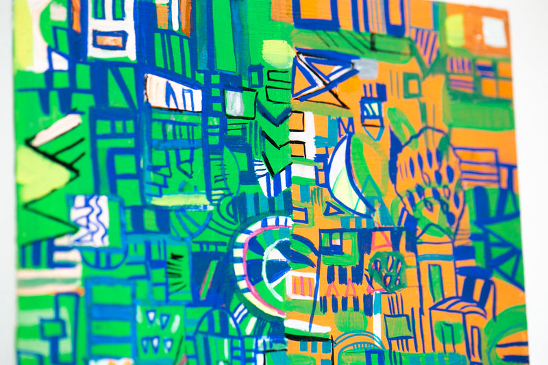 Green and Orange Map