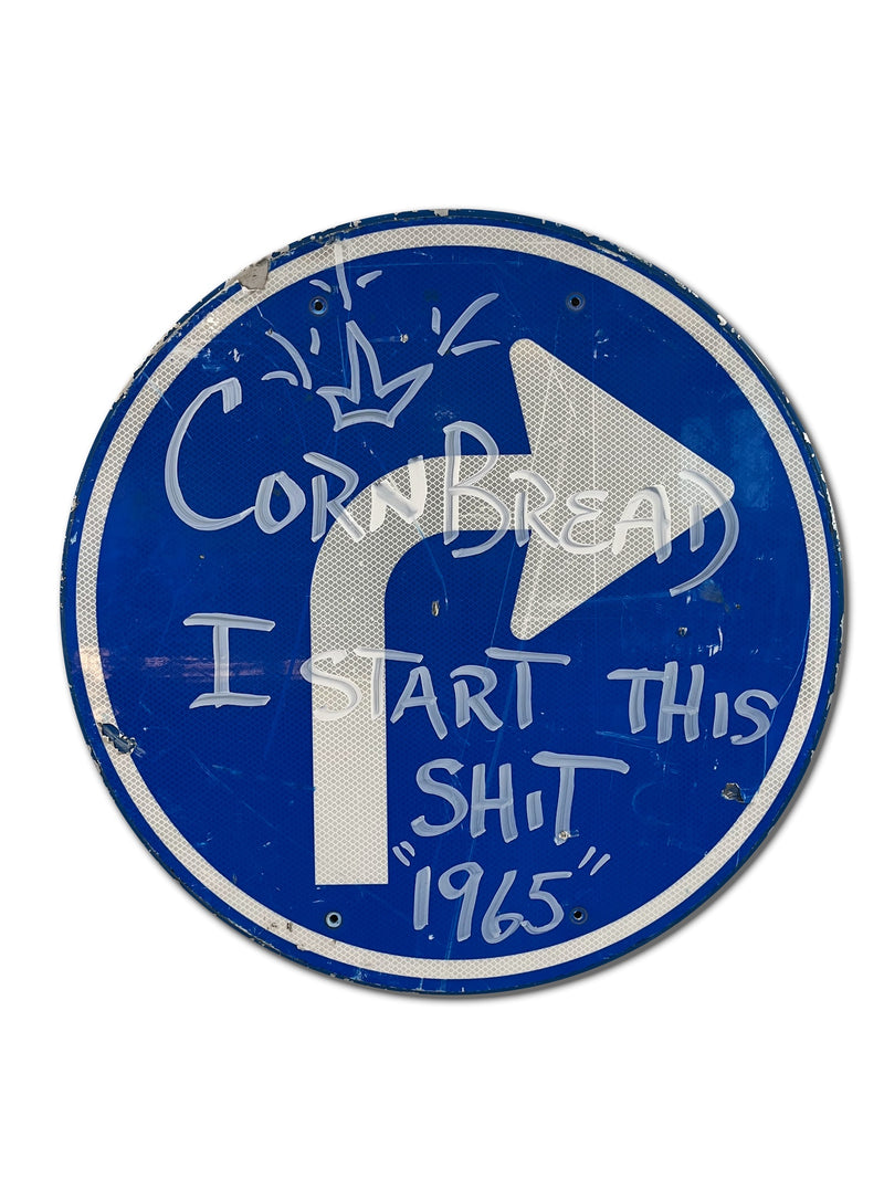Cornbread I Start This Shit Blue Shield